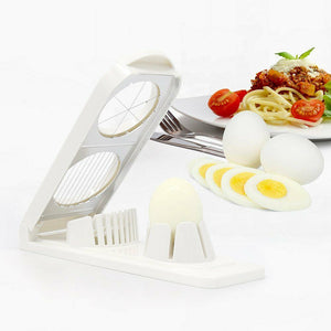 2-in-1 Egg Cutter & Slicer – Boiled Egg Slicing Machine with Stainless Steel Wires | Kitchen Tool