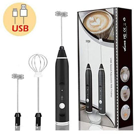 2-in-1 Coffee Beater & Milk Frother – Rechargeable Electric Mixer for Smooth Beverages