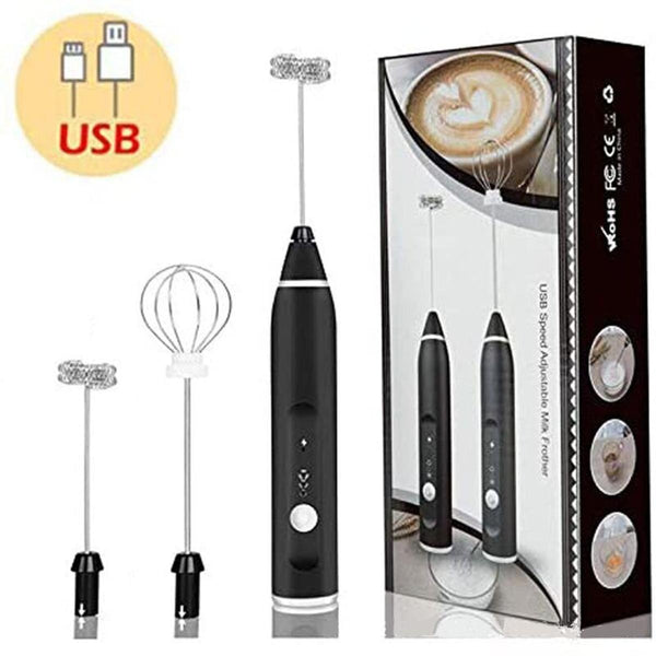 2-in-1 Coffee Beater & Milk Frother – Rechargeable Electric Mixer for Smooth Beverages
