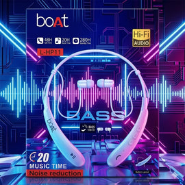 Boat L-HP 11 Neckband – Wireless Earphones with Powerful Bass, HD Calls & Sweatproof Design