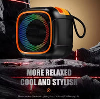 S11 Mini Portable Bluetooth Speaker with Phone Holder – RGB Lights, Super Bass & 10-Hour Playtime for Travel & Outdoor Use (Random Color)
