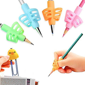 Children Silicone Pencil Grip Holder – Ergonomic Two-Finger Writing Aid for Kids (Random Color)