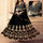 Black Chiffon 3 Pc Maxi Suit for Women – Embroidered Dupatta & Trousers