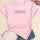 Women Pink Peace Daisy Printed T-Shirt – Cotton Casual Wear