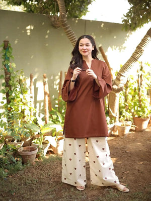 Embroidered Cotton Suit for Women – 2 Pc Eid Party Wear (Standard Size)