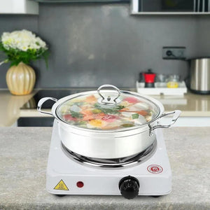 Portable Electric Stove – Single Burner Stainless Steel Hot Plate for Home & Travel