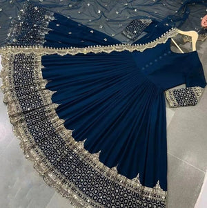 Chiffon Sequins 3 Pc Maxi Suit for Women – Embroidered Dupatta (Standard Size)