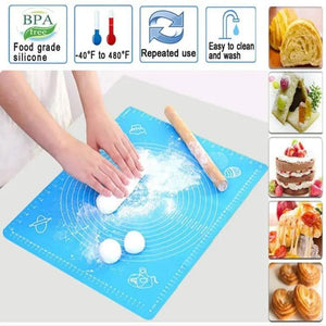 Silicone Roti Mat BPA Free – Non-Stick Dough Rolling & Baking Mat with Measurement Markings