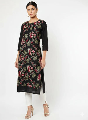 Black Embroidered Lawn Kurta for Women – Eid & Festive Wear