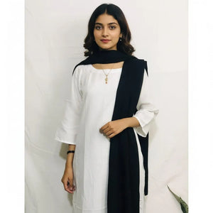 Women White Embroidered Lawn Shirt – Stitched Casual Wear