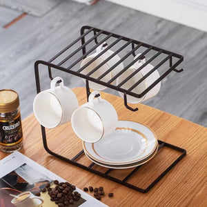 Metal Mug Stand Holder Tree Rack – Modern Space-Saving Organizer with Smooth Hooks for Kitchen & Coffee Corner