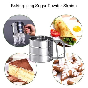 Stainless Steel Flour Sifter for Baking & Kitchen – Easy Sifting Tool for Smooth Flour Mixing